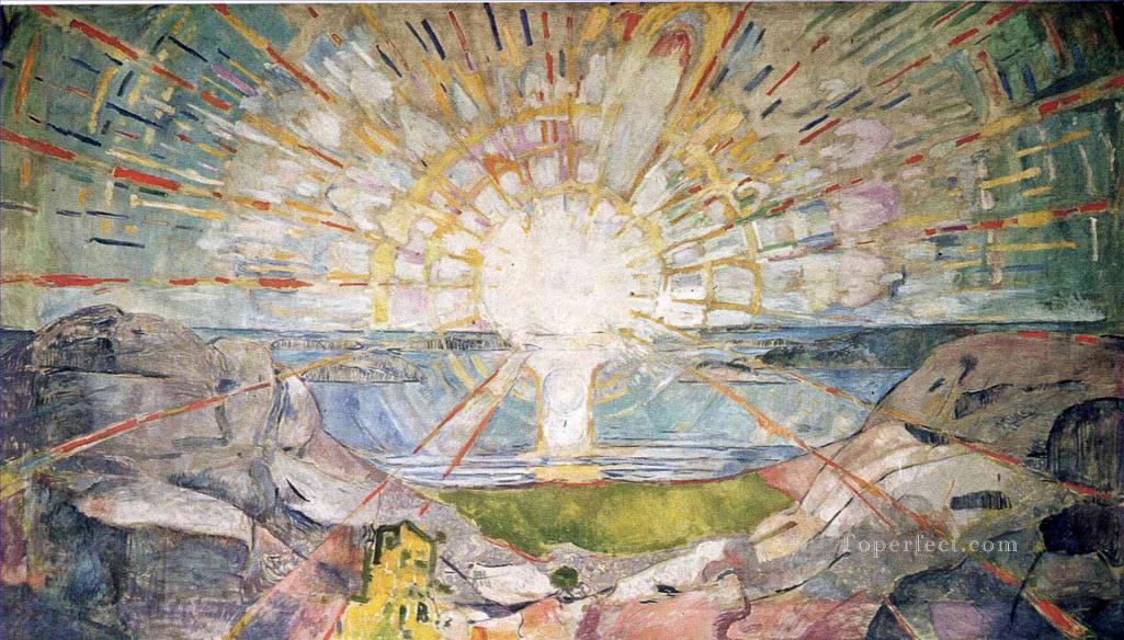 the sun 1916 Edvard Munch Expressionism Oil Paintings